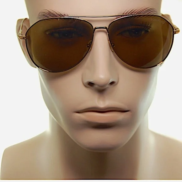 TOM FORD Titanium Cyrus Aviator Sunglasses TF747 Purple display picture 2